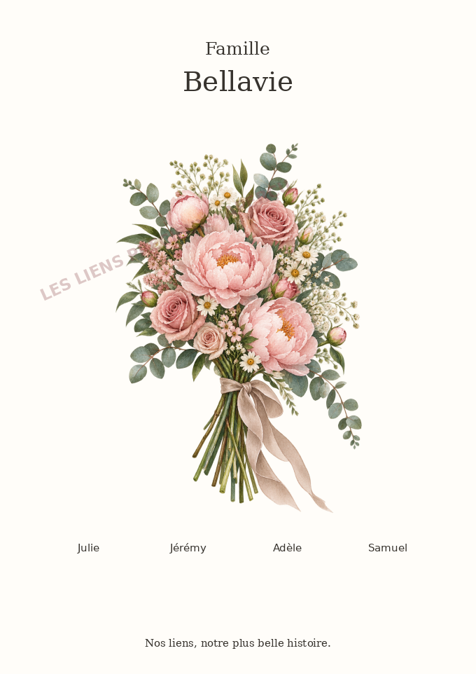 Exemple Bouquet familial aquarelle