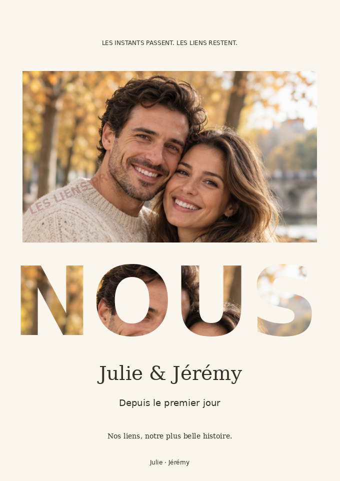 Exemple NOUS, en toutes lettres